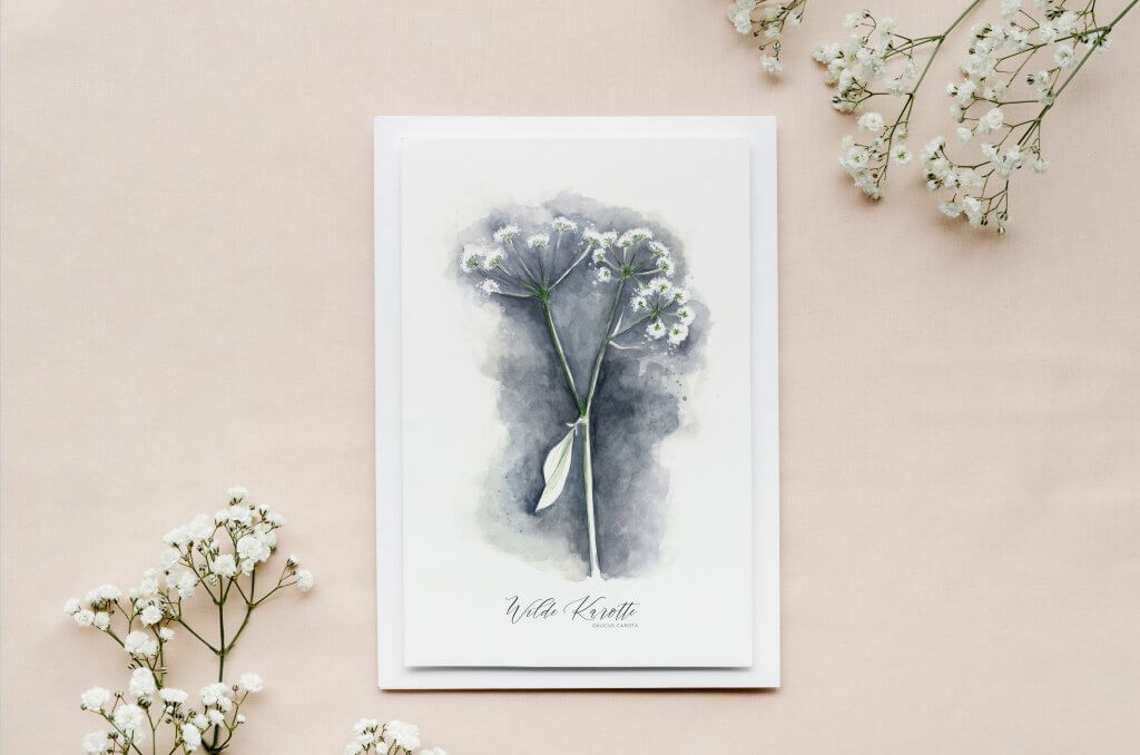 Grußkarte Wilkde Karotte