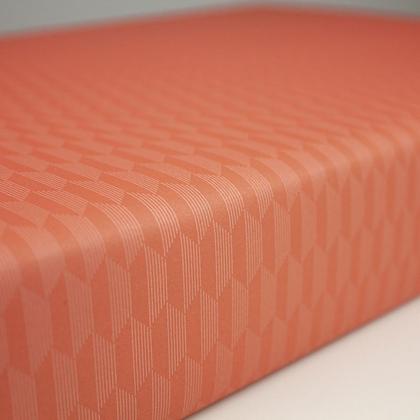 gerollt Geschenkpapier Linienwabe Koralle - Image 3