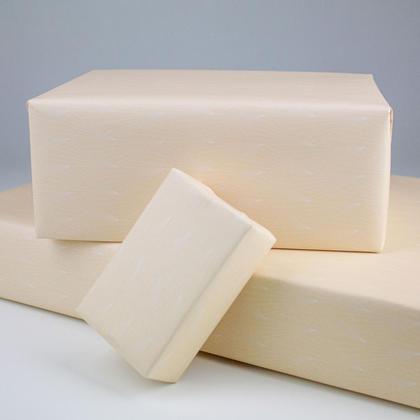 gefaltet Geschenkpapier Fächer Creme