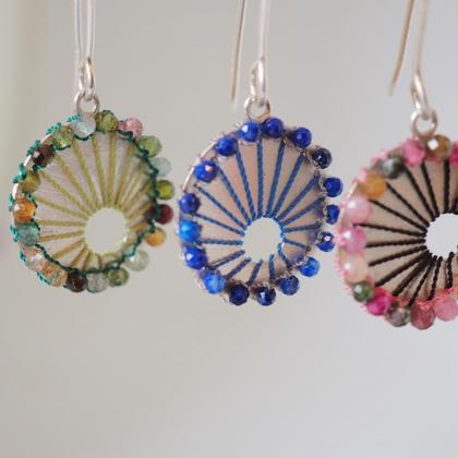 Verwickelt Ohrringe klein grün - Image 3