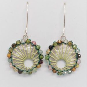 Verwickelt Ohrringe klein grün