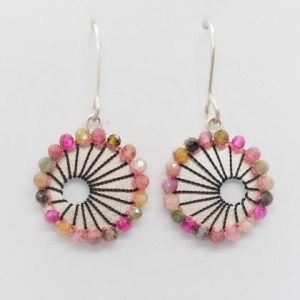 Verwickelt Ohrringe klein rosa