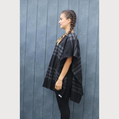 Poncho "black grey" - Image 2