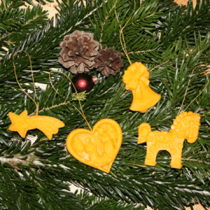Christbaumschmuck aus Bienenwachs 4 Stk.