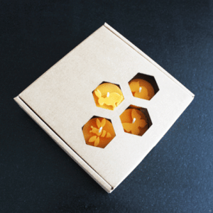 Teelichter Ostern aus Bienenwachs Geschenkbox