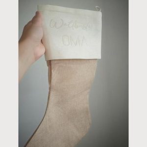 XL Weihnachtsstrumpf Nikolausstrumpf personalisiert mit Wunschtext