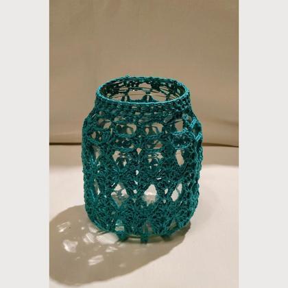 Windlicht türkis 11 cm