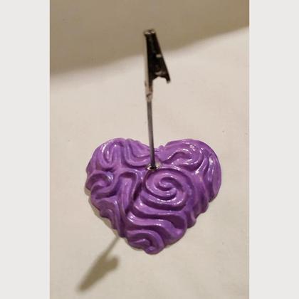 Fotohalter Herz lila