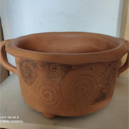 Schüssel Keramik poliert mit 2 Henkel