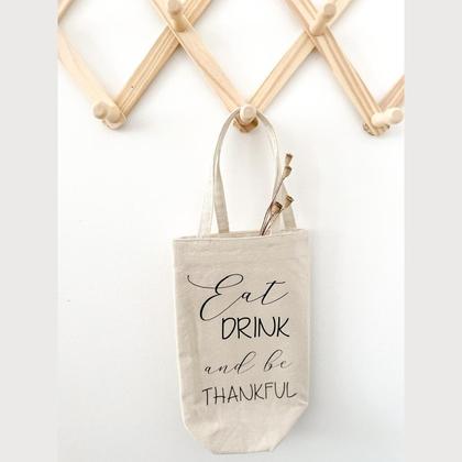 Flaschen-/ Weintasche „Eat, Drink …“