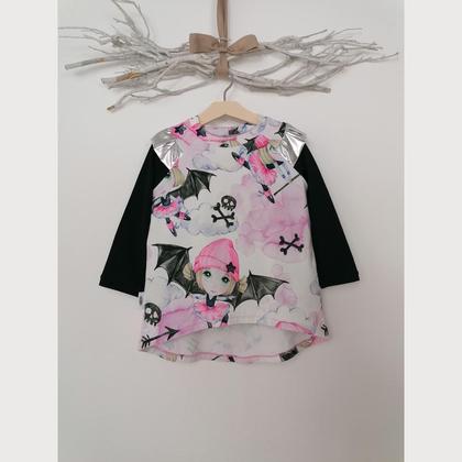 Mädchenset Batgirl bestehend aus Hose, Tunika, Haube und Loop - Image 3