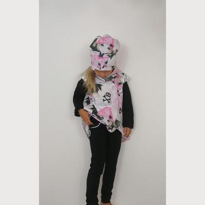 Mädchenset Batgirl bestehend aus Hose, Tunika, Haube und Loop - Image 2