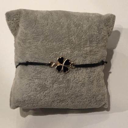 Armband - Kleeblatt - Schwarz