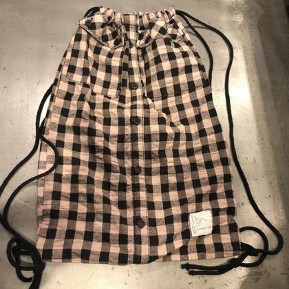 Upcycling Rucksack - Beige/Schwarz