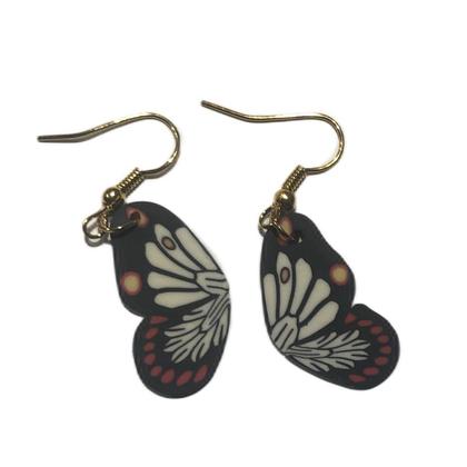 Ohrringe Schmetterlingsflügel - Schwarz/Weiß