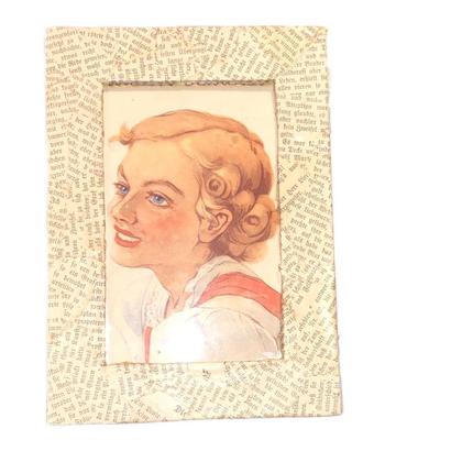 Bilderrahmen+Bild - vintage Buch