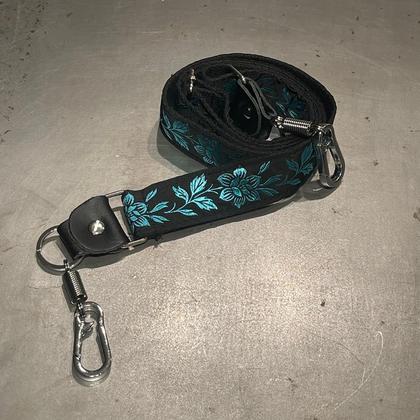 Taschengurt - Blume Türkis