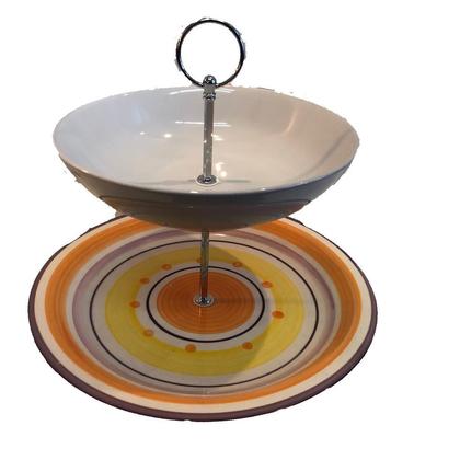 Etagere "Orange/Weiß"