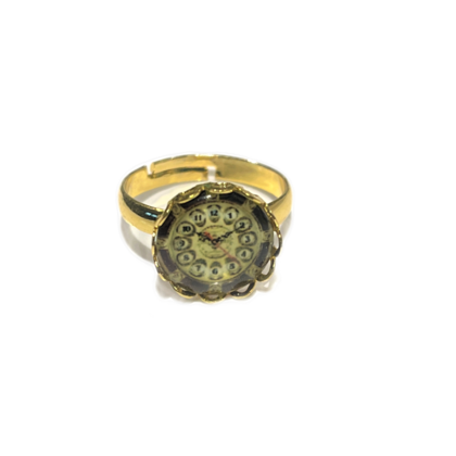 Ring - Ziffernblatt Gold und Braun