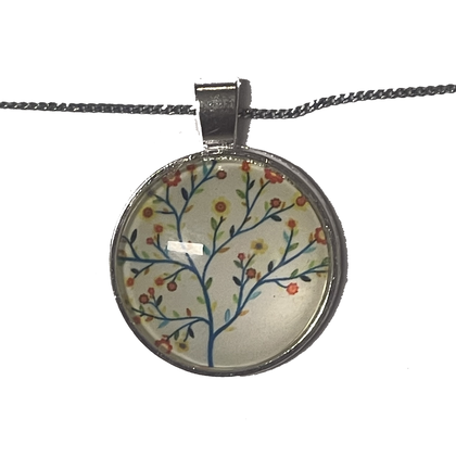 Kette - Baum mit Blüten in Blau