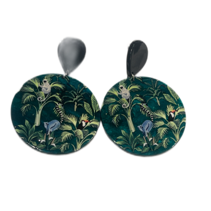 Ohrringe - Dschungel - Affe, Maki und Tukan