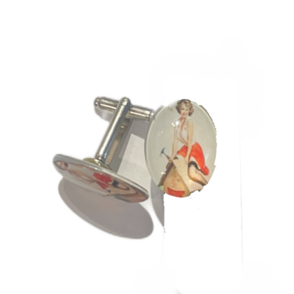 Manschettenknöpfe - Pin-Up Rotes Rock