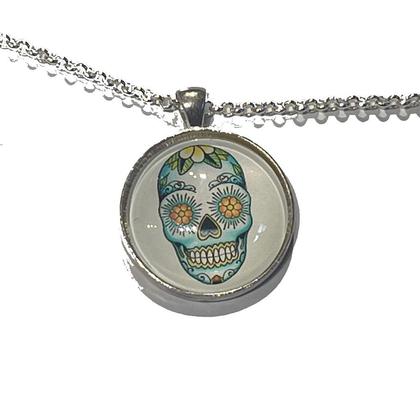 Kette - Sugar Skull - Türkis