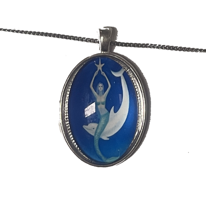 Kette - Nixe mit Delfin