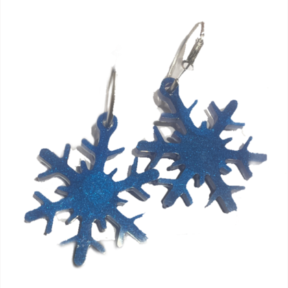 Ohrringe Schneeflocke Pur