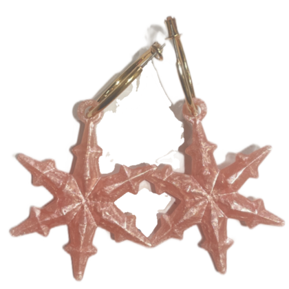 Ohrringe Schneeflocke Resin
