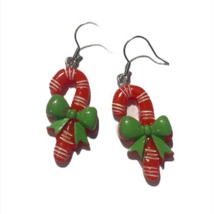 Ohrringe - Zuckerstange Rot