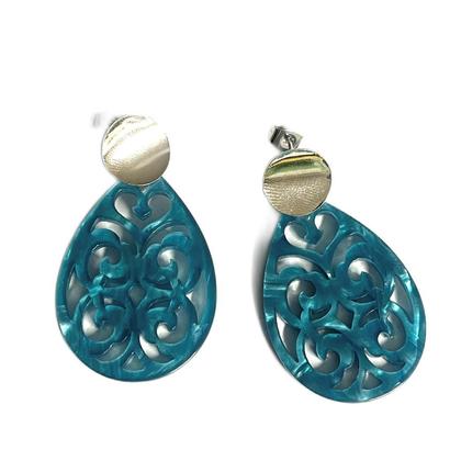 Ohrringe - Tropfenform klein Türkis