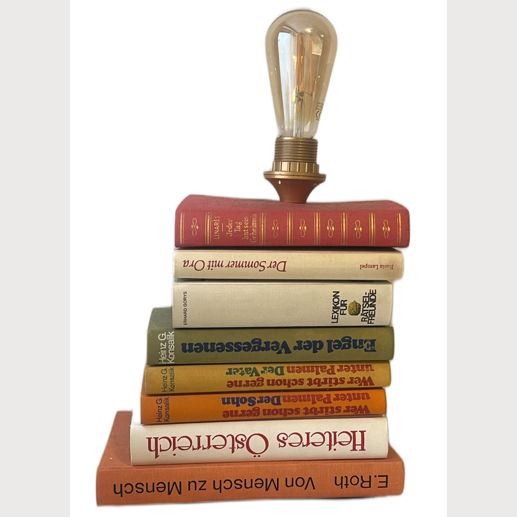 Bücherlampe - Bücherturm groß