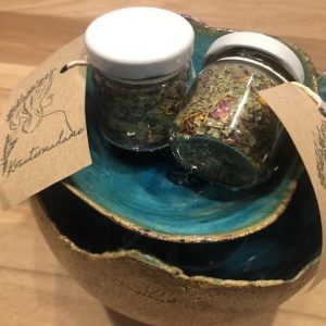 Räucherset Keramitkstövchen & Räuchermischung