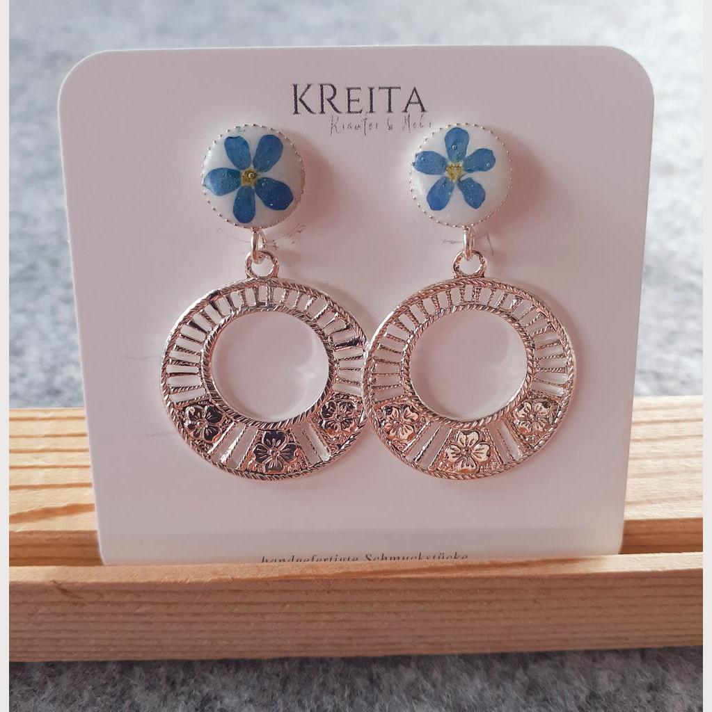 Ohrstecker Blumen-Creole versilbert - Image 4