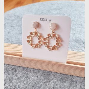Ohrstecker Blütenkranz vergoldet