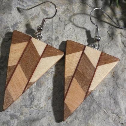 Ohrringe aus 3 Holzarten - Image 2