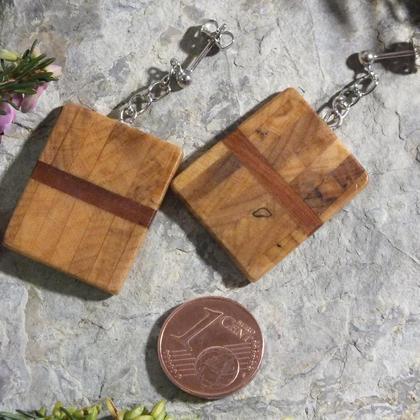 Ohrringe aus Magnolie und Zwetschke - Image 2