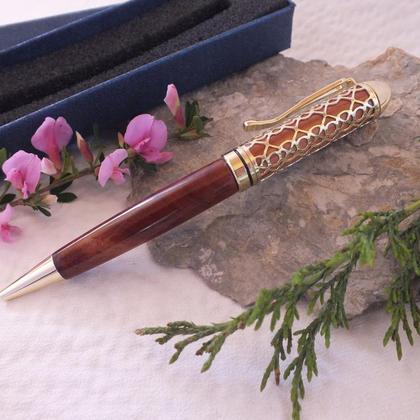 Kugelschreiber aus Zwetschkenholz