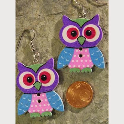 Ohrringe bunte Eulen - Image 2