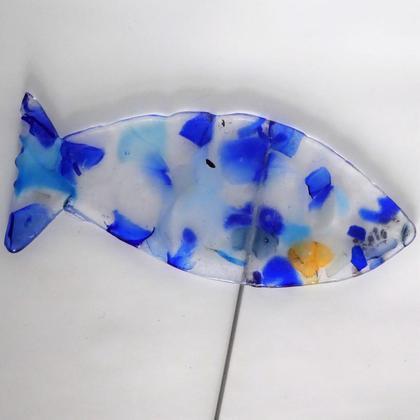 blauer Steckerlfisch aus Glas - Image 2