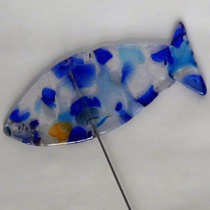 blauer Steckerlfisch aus Glas - Image 3