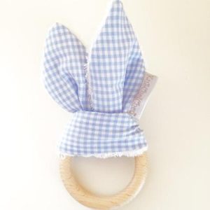 Holzbeißring mit Knisterohren