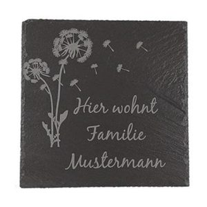 Türschild, Hausschild, Hausnummer mit Gravur