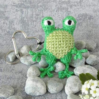 Schlüsselanhänger Frosch, Taschenclip