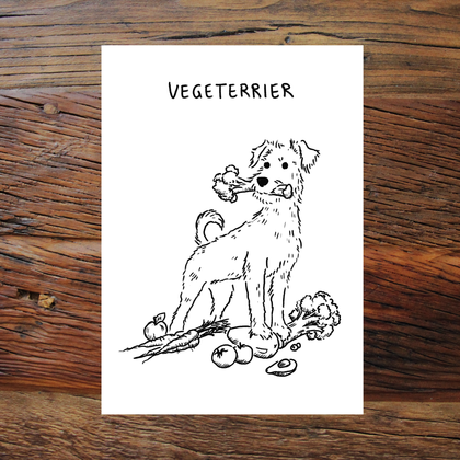 Vegeterrier (Grußkarte)