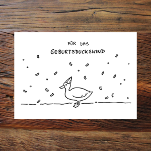 Geburtsduckskind (Grußkarte)