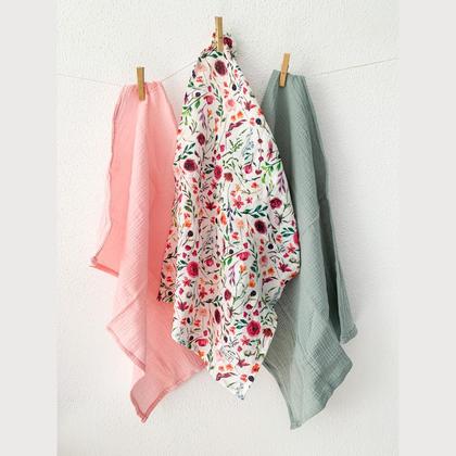 Musselin Set Flower Power