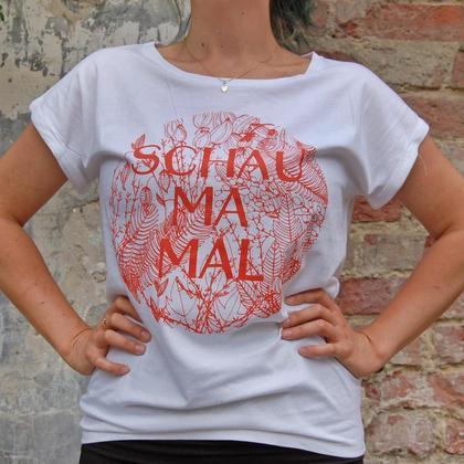T-Shirt *Schau ma mal* weiß