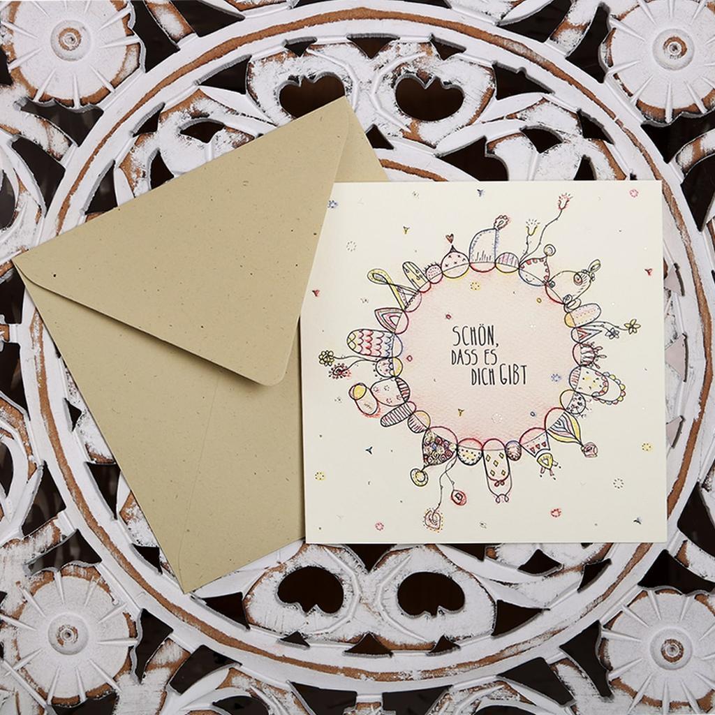 Grußkarte „Schön, dass es dich gibt“